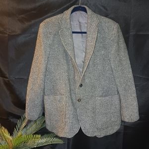 Vintage gray wool blazer (pls refer to measurements)